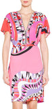 Kaleidoscope-Print Belted Dress - DESIGNER INSPIRED FASHIONS