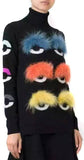 Bag Bugs Fur & Wool Turtleneck Sweater - DESIGNER INSPIRED FASHIONS