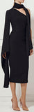 Black Long-One-Sleeved Dress