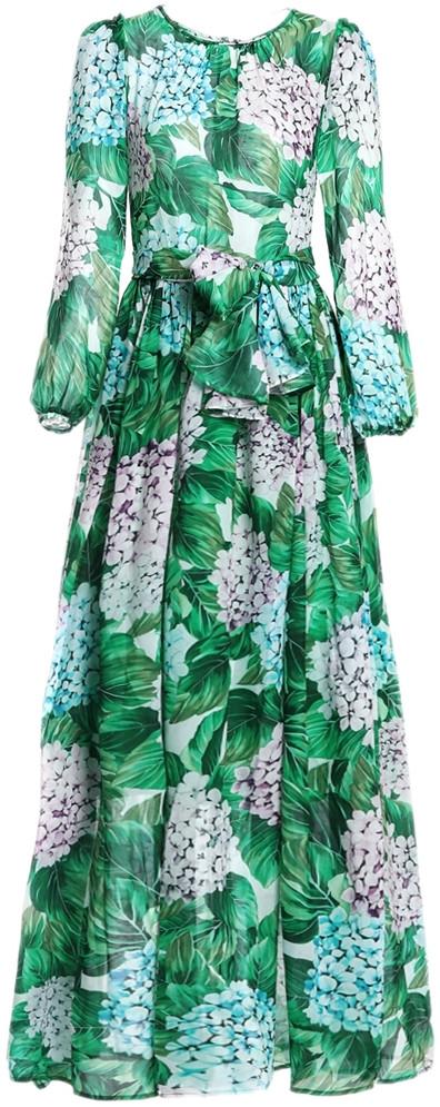 Hydrangea Print Gown - DESIGNER INSPIRED FASHIONS
