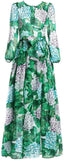 Hydrangea Print Gown - DESIGNER INSPIRED FASHIONS