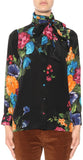 Black Floral-Print Shirt