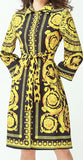 Baroque Print Shirt-Dress