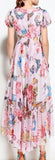 Printed Asymmetrical Layered Dress