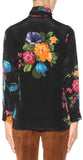 Black Floral-Print Shirt