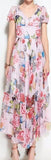 Printed Asymmetrical Layered Dress