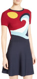 'Waves & Sun' Knit Mini Dress - DESIGNER INSPIRED FASHIONS