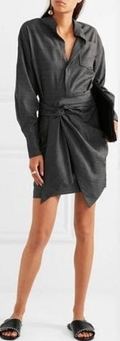 Knotted Shirt Dress