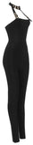 Buckled Black Stretch Jumpsuit