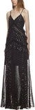 Metallic Polka Dot Maxi Dress