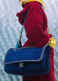 X Pharrell Inspired XXL Suede Flap Bag * LIMITED EDITION* - Yellow, Red, Blue, Green, Black