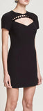 Black Cut-Out Tassel Trim Dress