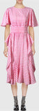 Gingham Ruffle Dress - Pink or Blue
