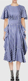 Gingham Ruffle Dress - Pink or Blue