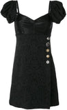 Black Corseted Wrap Dress