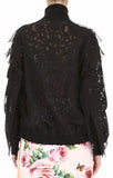 Lace Ruffle Bomber Jacket | DESIGNER INSPIRED FASHIONS
