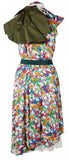 Tuxedo Bib Dress In Floral Print
