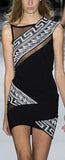 Paneled Bandage Mini Dress