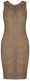 Eyelet Laced Bandage Dress - Khaki, Red or Black