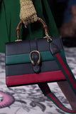 Dionysus Striped Nera Verde Rossa Leather Shoulder Bag - DESIGNER INSPIRED FASHIONS