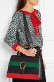 Dionysus Striped Nera Verde Rossa Leather Shoulder Bag - DESIGNER INSPIRED FASHIONS