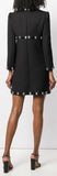 A-line Wool Studded Dress - Black or White