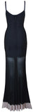 Black Bandage Pleated Maxi Dress