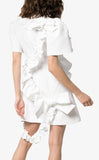 Bow Embellished Ruffle Sash Mini Dress