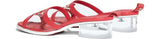 PVC and Lambskin Transparent Logo Mules, Red or Black