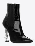 'Opyum' Booties in Black Patent Leather | DESIGNER INSPIRED FASHIONS