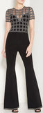 'Marianna' Caged Mesh Jumpsuit, Black