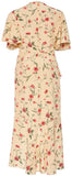 Ruffle Floral Print Crepe Midi Dress | DESIGNER INSPIRED FASHIONS