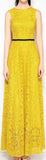 Backless Lace Gown, Yellow