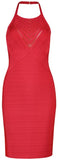 Red Halter Bandage Dress