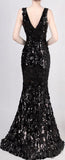 Embellished Sleeveless Gown - Gold or Black
