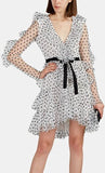Ruffle Tulle Mini Dress, White | DESIGNER INSPIRED FASHIONS