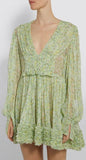 'Valda' Floral Silk Mini Dress