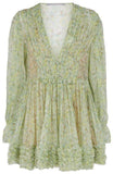 'Valda' Floral Silk Mini Dress