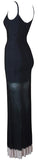 Black Bandage Pleated Maxi Dress