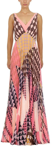 Geometric Printed Chiffon Dress | DESIGNER INSPIRED FASHIONS