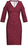 'Josephine' Pointelle with Chevron Bandage Dress
