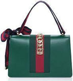 Sylvie Leather Shoulder Bag - (Black, White, Green, Red) - DESIGNER INSPIRED FASHIONS