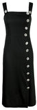 Crystal Button Embellished Midi Dress