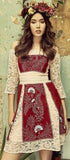 Off-The-Shoulder Embroidered Lace A-Line Dress - DESIGNER INSPIRED FASHIONS