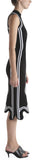 Asymmetric Wavy Dress, Black | DESIGNER INSPIRED FASHIONS