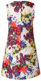 Multi Colored Floral Embellished Mini Dress