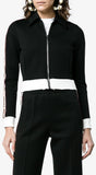 Striped Sports Jacket and Pant Set with Logo