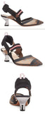 Multicolor Technical Mesh Slingbacks