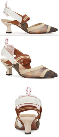 Multicolour Tech Mesh Slingbacks