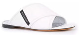 Crossover Flat Sandals -Black or White